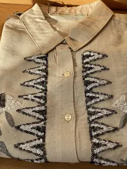 شومیز پولک دوزی گلدوزی مجلسی ترک طرح هندسی