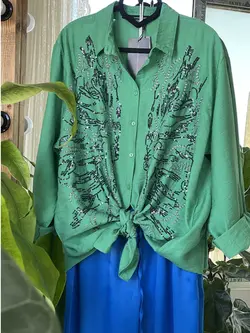 شومیز پولک دوزی ترک اورجینال برند اورفئو نگرو طرح خوشه