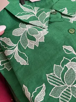 شومیز طرح برجسته ترک اورجینال طرح برگ و گل