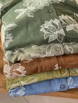 شومیز طرح برجسته ترک اورجینال طرح برگ و گل