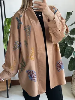 رویه پولک دوزی گلدوزی ترک اورجینال طرح صدف