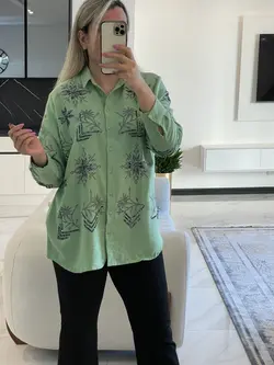 شومیز گلدوزی پولک دوزی ترک اورجینال طرح ابریشم