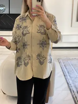 شومیز گلدوزی پولک دوزی ترک اورجینال طرح ابریشم