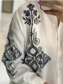 شومیز گلدوزی پولک دوزی ترک اورجینال طرح صنم