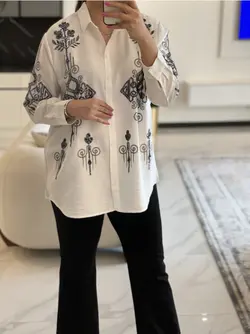 شومیز گلدوزی پولک دوزی ترک اورجینال طرح صنم