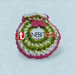 لیف دستبافت مدل گل با کاموا سوزنی گرم بالا