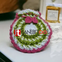 لیف دستبافت مدل گل با کاموا سوزنی گرم بالا