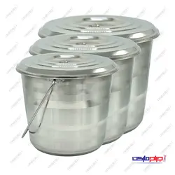 سطل استیل درب دار بیمارستانی - جراح مارکت