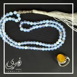 تسبیح سنگ طبیعی 101 دانه اوپال