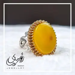 انگشتر نقره مردانه شرف الشمس طرح قطره