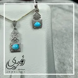 نیم ست نقره زنانه فیروزه نیشابوری