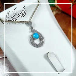 نیم ست نقره زنانه فیروزه نیشابوری طرح اشک