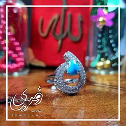 نیم ست نقره زنانه فیروزه نیشابوری طرح اشک