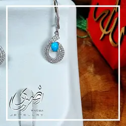 نیم ست نقره زنانه فیروزه نیشابوری طرح اشک