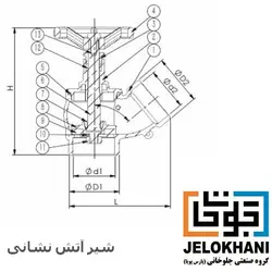 شیر آتش نشانی برنجی کیز ایران 1/2 1