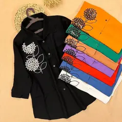 شومیزبابوس پولک گلدوزی طرح رز