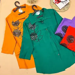 شومیزبابوس پولک گلدوزی طرح رز