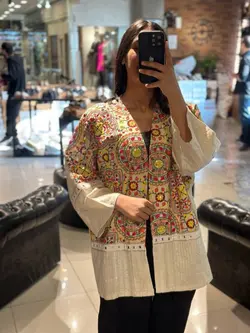 مانتو مجلسی بخارا سوزن دوزی