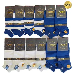 جوراب مچی مردانه طرح ترکیبی ❤️ | بسته 12 عددی