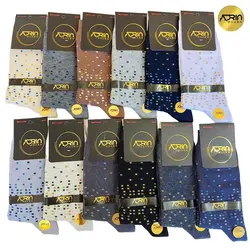 جوراب مردانه ساق دار طرح مربع ریز ❤️ | بسته 12 عددی