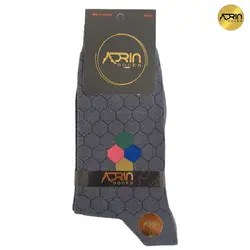 جوراب مردانه ساق دار طرح شش ضلعی❤️ | بسته 12 عددی