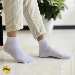 جوراب نیم ساق مردانه سفید  ❤️ | بسته 12 عددی