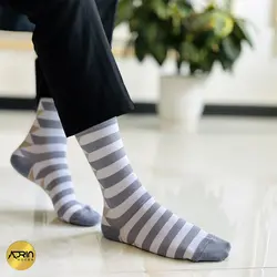 جوراب مردانه ساق دار طرح ذوزنقه ای ❤️ | بسته 12 عددی