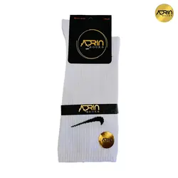 جوراب مردانه ساق دار ورزشی سفید ❤️ | بسته 12 عددی