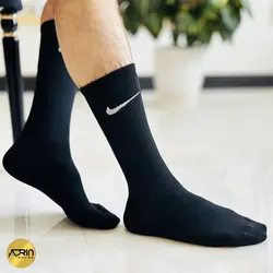 جوراب مردانه ساق دار ورزشی مشکی ❤️ | بسته 12 عددی