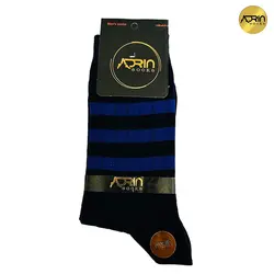 جوراب مردانه ساق دار طرح کبریتی سه خط ❤️ | بسته 12 عددی