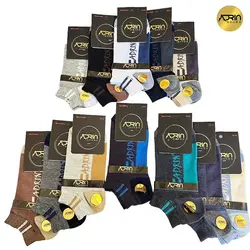 جوراب مچی مردانه طرح کف دوبل آدرین ❤️ | بسته 12 عددی