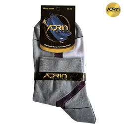 جوراب نیم ساق مردانه طرح سه رنگ کف دوبل ❤️ | بسته 12 عددی