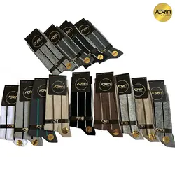 جوراب مردانه ساق دار طرح راه راه کلاسیک ❤️ | بسته 12 عددی