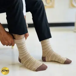 جوراب مردانه ساق دار طرح خطوط ناقص ❤️ | بسته 12 عددی