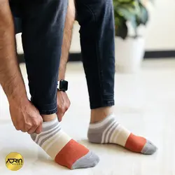 جوراب مچی مردانه طرح رینگی درشت ❤️ | بسته 12 عددی