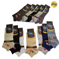 جوراب مچی مردانه طرح پرچم آمریکا ❤️ | بسته 12 عددی