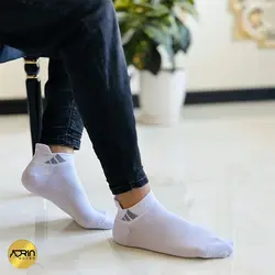 جوراب مچی مردانه طرح آدیداس سه پاشنه ❤️ | بسته 12 عددی