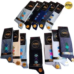 جوراب مردانه ساق دار طرح اسکاچ ❤️ | بسته 12 عددی