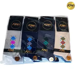 جوراب مردانه ساق دار طرح اسکاچ ❤️ | بسته 12 عددی