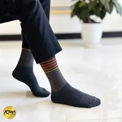 جوراب مردانه ساق دار طرح رینگی ❤️ | بسته 12 عددی