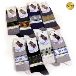 جوراب مردانه ساق دار طرح سنتی ❤️ | بسته 12 عددی