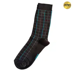 جوراب مردانه ساق دار طرح چهارخانه خطی ❤️ | بسته 12 عددی