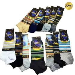 جوراب مچی مردانه طرح رینگی ❤️ | بسته 12 عددی
