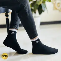 جوراب نیم ساق مردانه طرح آدیداس کش انگلیسی ❤️ | بسته 12 عددی
