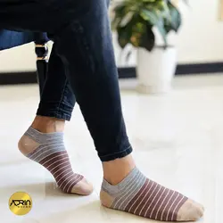 جوراب مچی مردانه طرح رینگی سه رنگ ❤️ | بسته 12 عددی