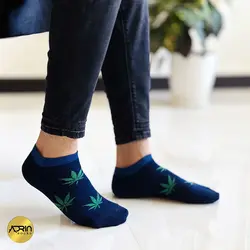 جوراب مچی مردانه طرح برگ ❤️ | بسته 12 عددی