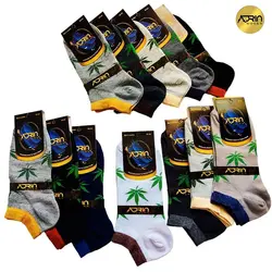 جوراب مچی مردانه طرح برگ ❤️ | بسته 12 عددی