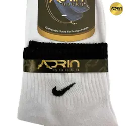 جوراب نیم ساق مردانه طرح نایک کش انگلیسی ❤️ | بسته 12 عددی