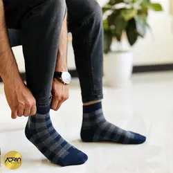 جوراب نیم ساق مردانه طرح بیژامه ❤️ | بسته 12 عددی