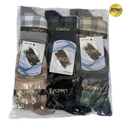 جوراب نیم ساق مردانه طرح بیژامه ❤️ | بسته 12 عددی